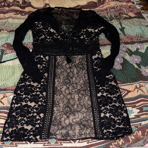 Elegant Black Lace Dress